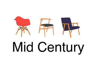 Mid Century Chair PNG pack