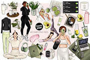 That Girl Clipart Bundle, a Healthcare Illustration by Parinaz Wadia Design (Thumbnail 2 of 10)