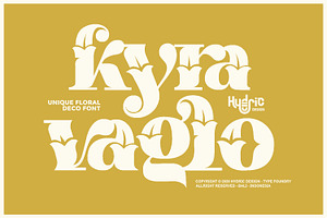 Kyra Vaglo | Floral Display Font