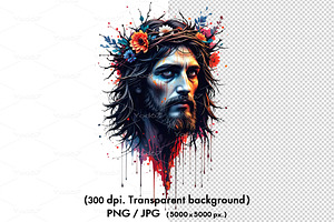 Jesus christ with thorny crown, a Person Illustration by yod67