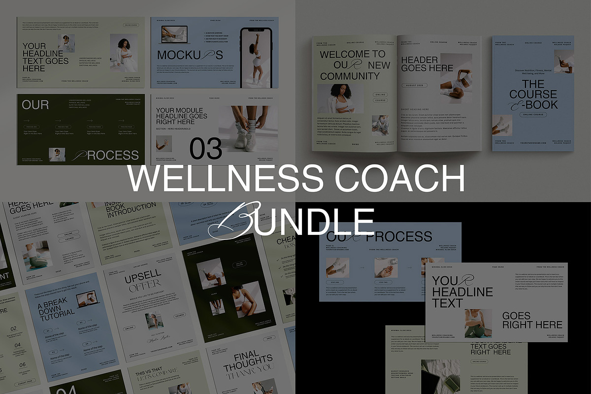 Wellness Coach Bundle Template, a Marketing Template by Amaré Creative (Photo 1 of 4)