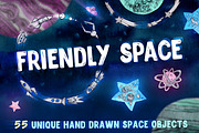 Friendly Space illustrations set, an Illustration by Dmitry_Nekrasov (Thumbnail 1 of 9)