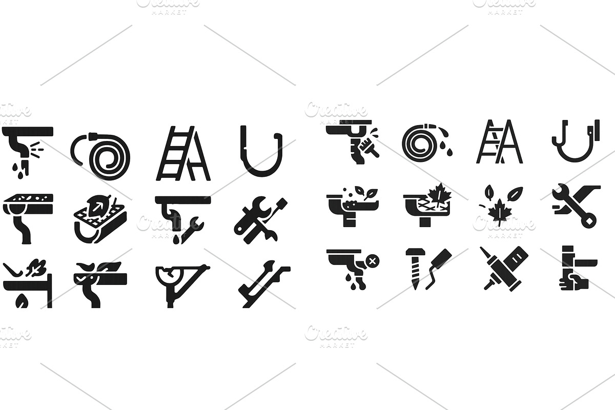 Collection of icons representing, an Illustration by ZinetroN