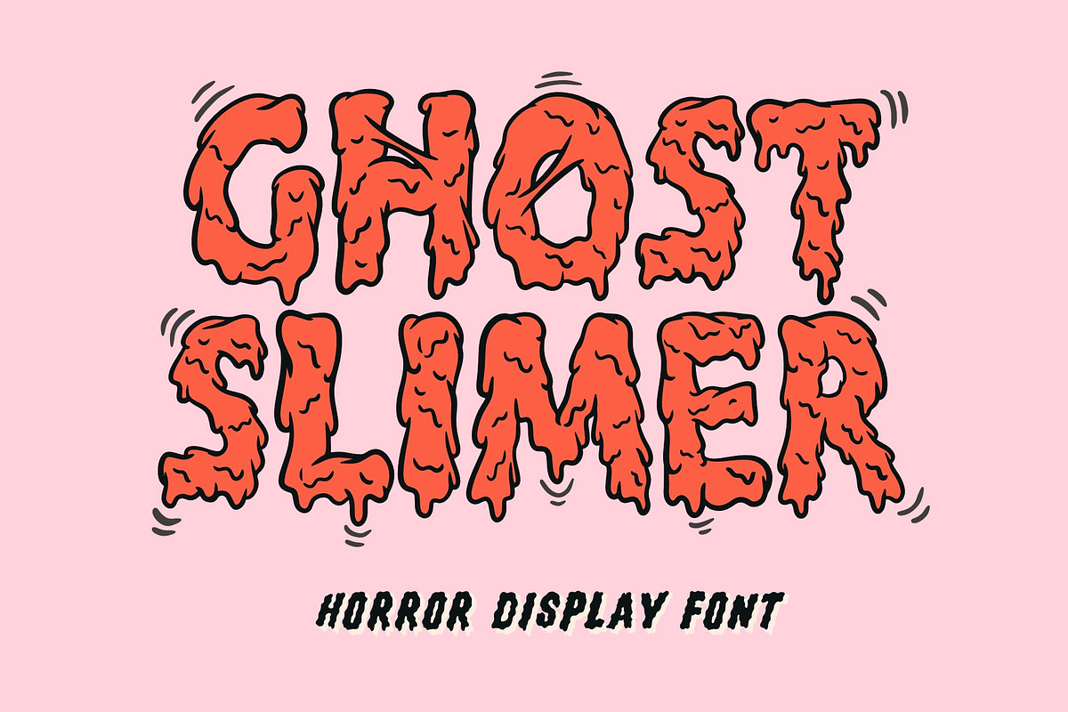 Ghost Slimer Font - Horror Font, a Handwritten Font by ariodsgn (Photo 1 of 9)
