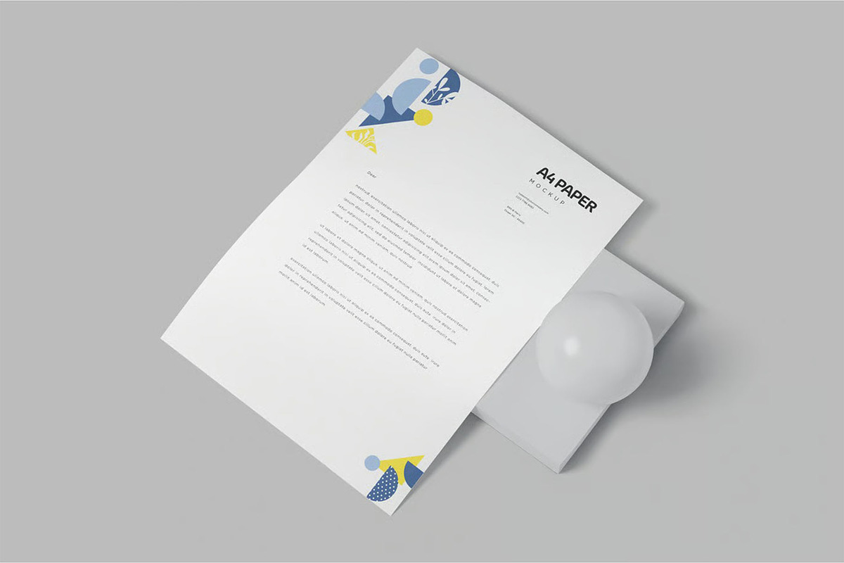 4 A4 Size Paper Mock Ups, an Advertising Mockup by megostudi0 (Photo 3 of 6)