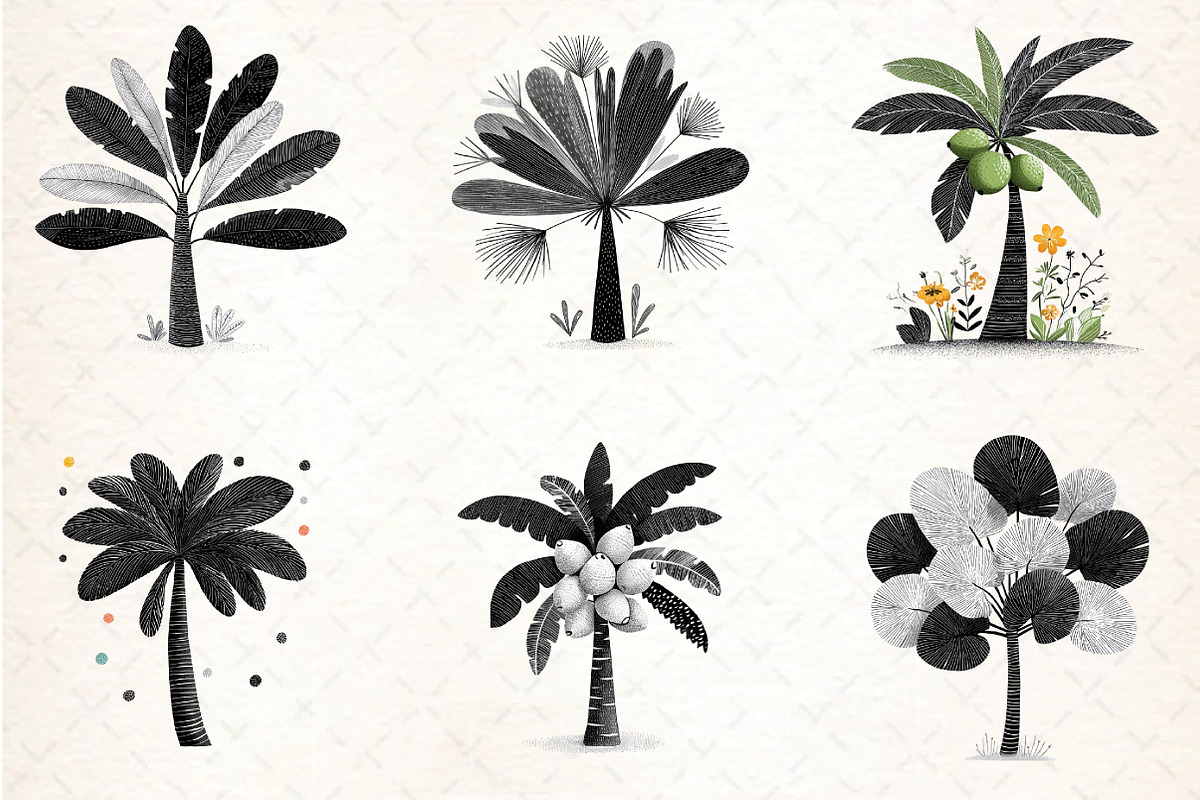 Watercolor Tropical Palm Trees, an Illustration by DreamCafeArt (Photo 2 of 8)