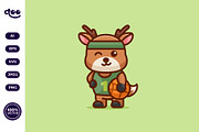 Simple Basketball Deer Player, an Animal Illustration by Satisfactoons (Thumbnail 2 of 3)