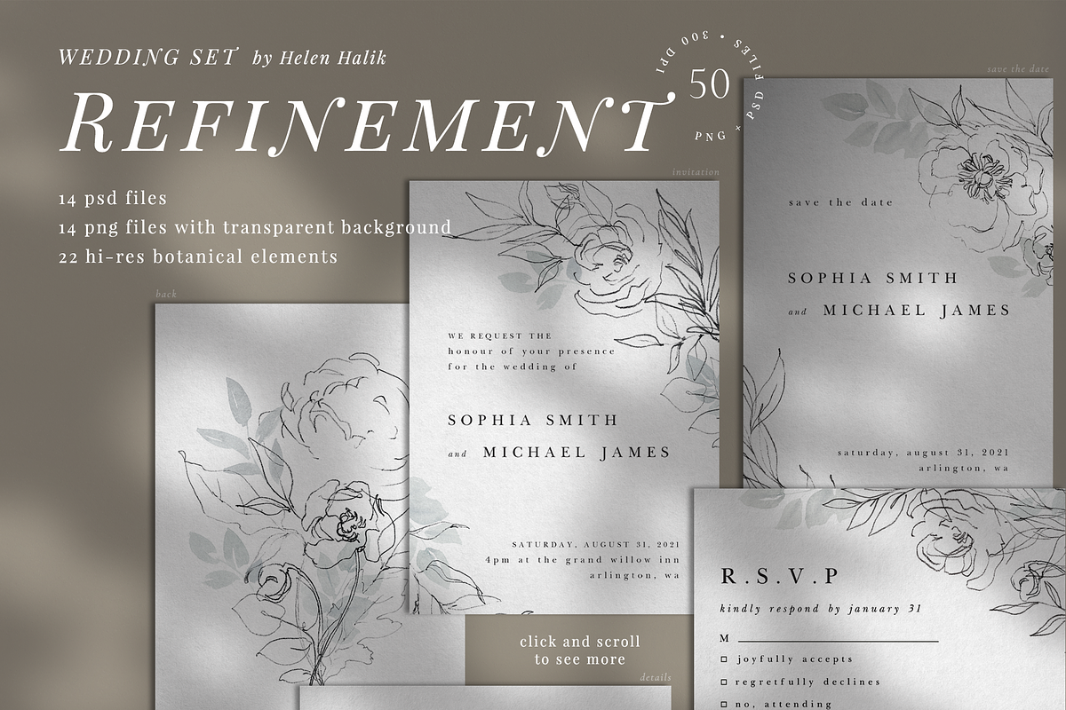10 IN 1! Wedding invitations bundle, an Invitation Template by