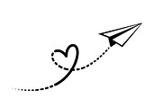 Paper Airplane Heart SVG Bundle, an Illustration by jahid234 (Thumbnail 3 of 31)
