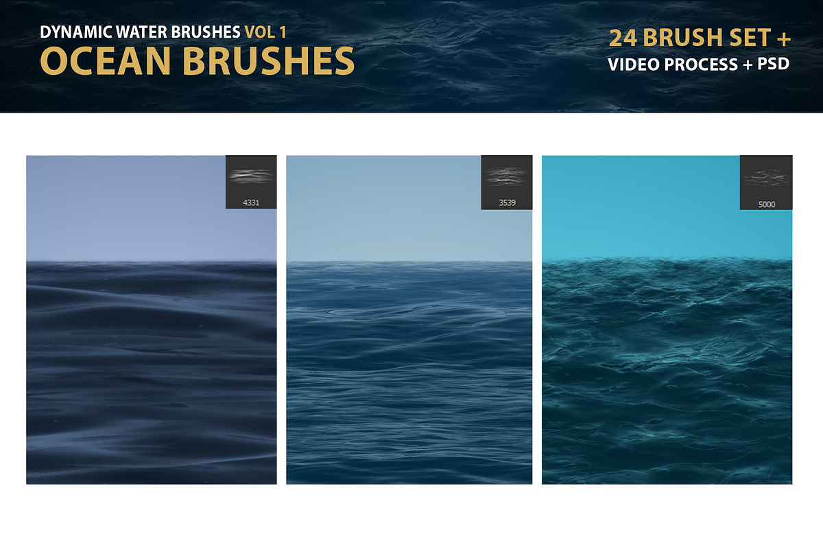 Dynamic Ocean Photoshop Brushes, a Brush Add-On by Mohamed Saber (Photo 2 of 7)