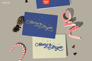 Christmas Greeting Cards Mockups 002