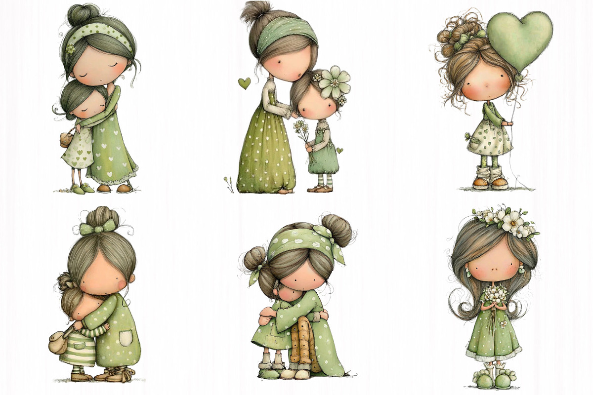Whimsical Mother’s Day Clipart Bundl, an Illustration by DreamCafeArt (Photo 3 of 7)