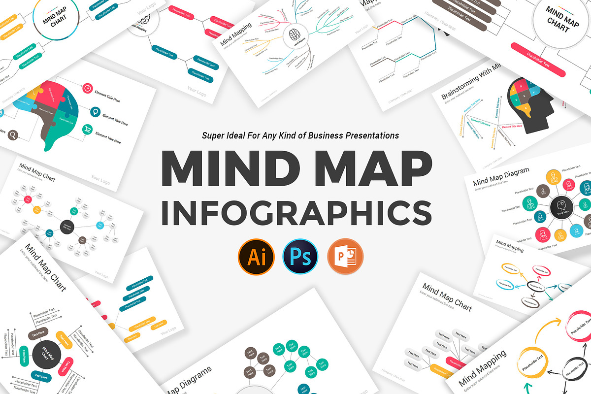 Mind Map PowerPoint Diagrams Pack, a Presentation Template by SlideOne (Photo 2 of 11)