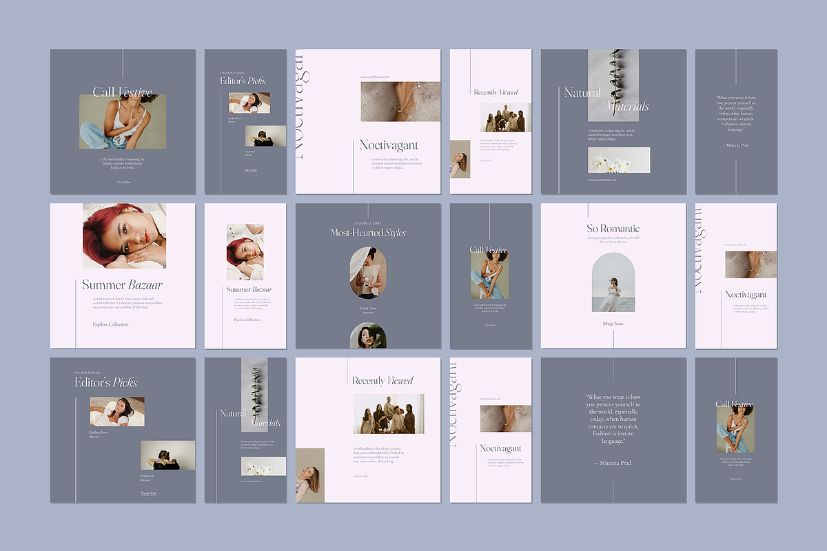 600 Minimalist Instagram Bundle, a Social Media Template by Creatchees.std (Photo 3 of 37)