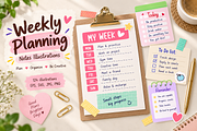 Cute Notes & Planner Illustrations, an Education Illustration by Anna Studio (Thumbnail 5 of 12)