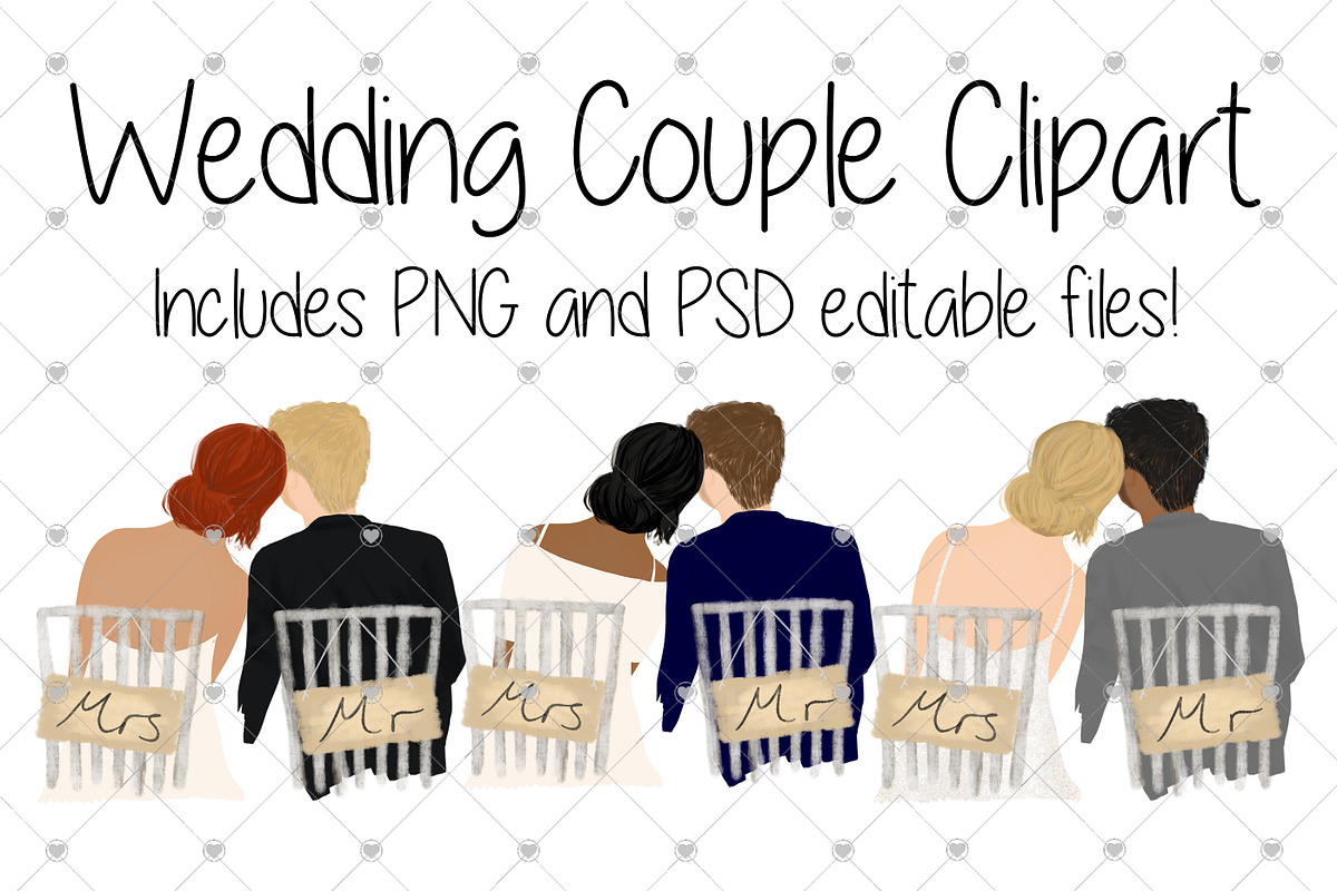Wedding couple clipart, an Illustration by CommercialCliparts (Photo 2 of 2)