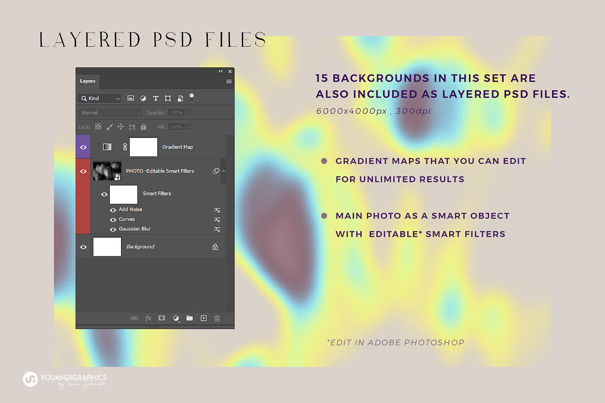 Heatmap Grainy Gradient Backgrounds, a Texture Graphic by Youandigraphics (Photo 9 of 13)