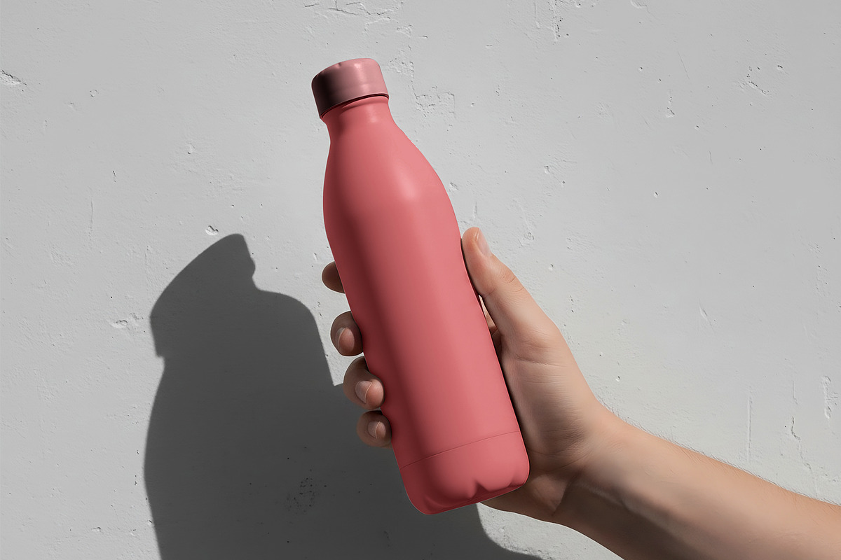 Hand Holding Water Bottle Mockup, a Cups & Container Mockup by Templeste (Photo 3 of 3)