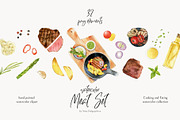 Watercolor Food BUNDLE, a Food Illustration by NiKO (Thumbnail 7 of 25)