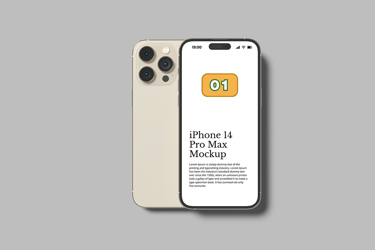 iPhone 14 Pro Max Mockup, an iPhone Mockup by Bangdastudio (Photo 5 of 6)