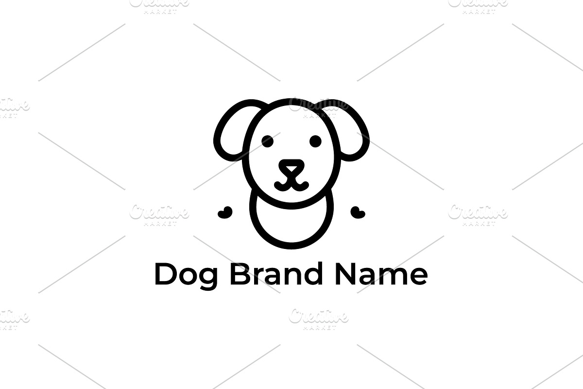 Dog head outline vector icon, a Branding & Logo Template by Vectorium Studio (Photo 1 of 2)