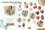 Festive Season. Cute Cats & Rabbits, an Animal Illustration by Cat In Colour (Thumbnail 6 of 16)
