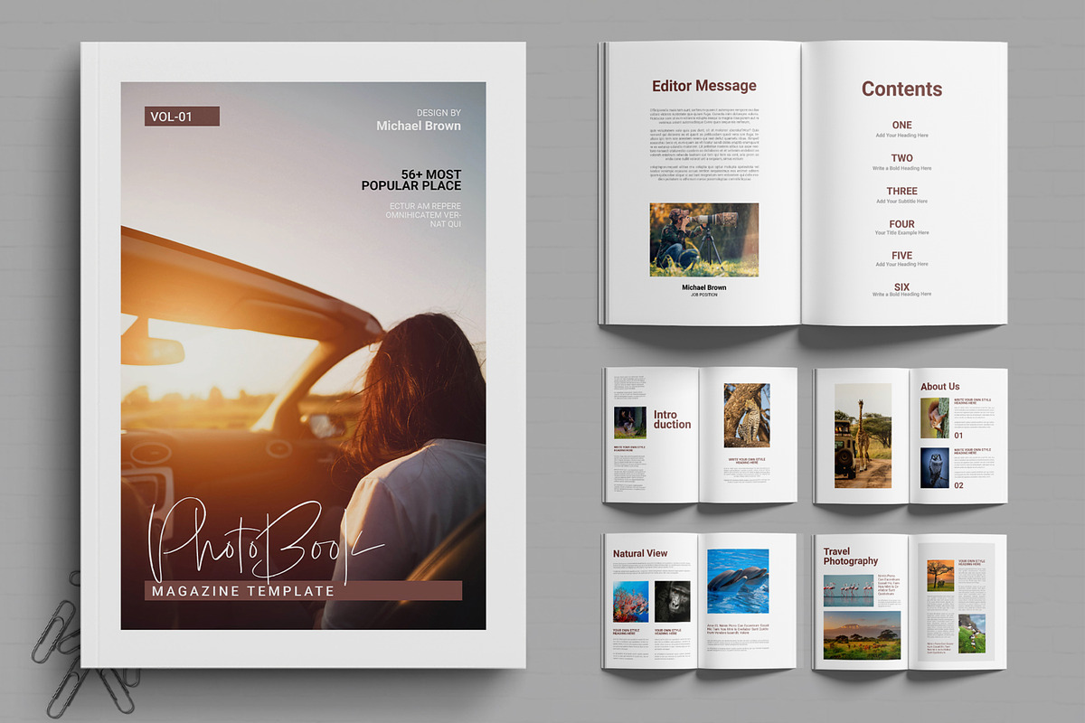 Photobook Magazine Template, a Magazine Template by MightyDesign (Photo 1 of 6)