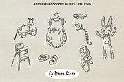Baby Bows Shower, a Decorative Illustration by Decor Lines (Thumbnail 5 of 16)