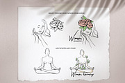 Woman & flower sketch. Female art., a Healthcare Illustration by bioraven (Thumbnail 8 of 13)