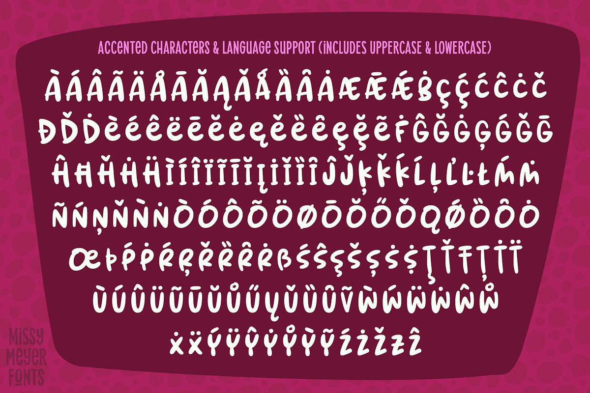 Spring Herbs: a fun bouncy font! preview 3