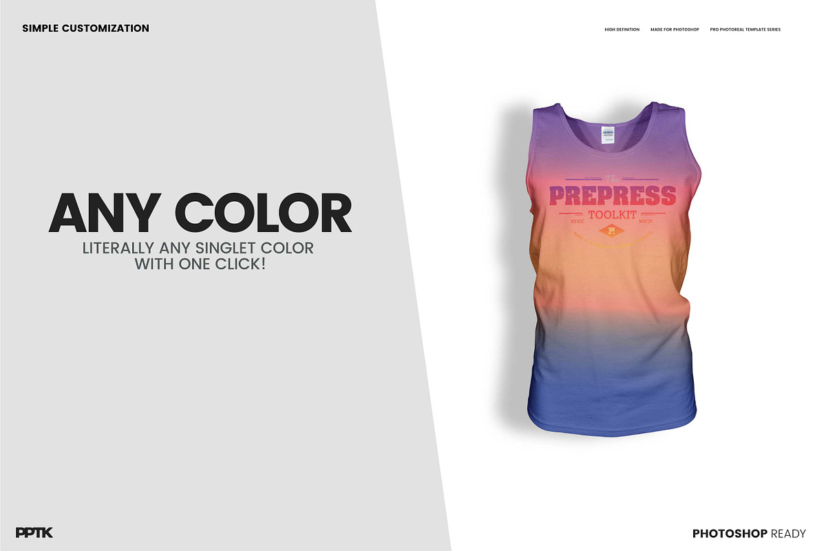 Men's Ghosted Singlet Templates, an Apparel Mockup by PrePress Toolkit (Photo 5 of 6)
