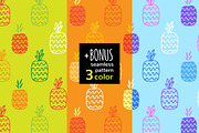 Pineapple seamless pattern, a Pattern Graphic by EvgeniaV (Thumbnail 2 of 3)