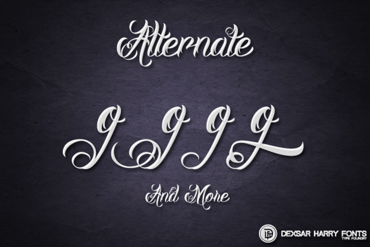 Milestone Script - Tattoo Font preview 2