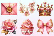 Pink and Gold Party Decorations, a Graphic by CitraGraphics (Thumbnail 2 of 4)