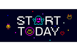 Card Start Today, an Object Illustration by Foxys Graphic