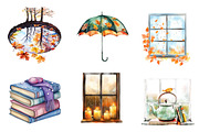 Autumn Rainy Day Clipart, an Illustration by CreationArt (Thumbnail 5 of 5)