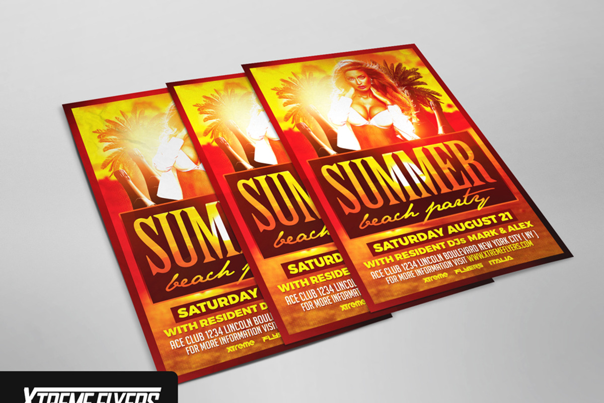 Beach Party Flyer, a Flyer Template by XtremeFlyers (Photo 2 of 2)