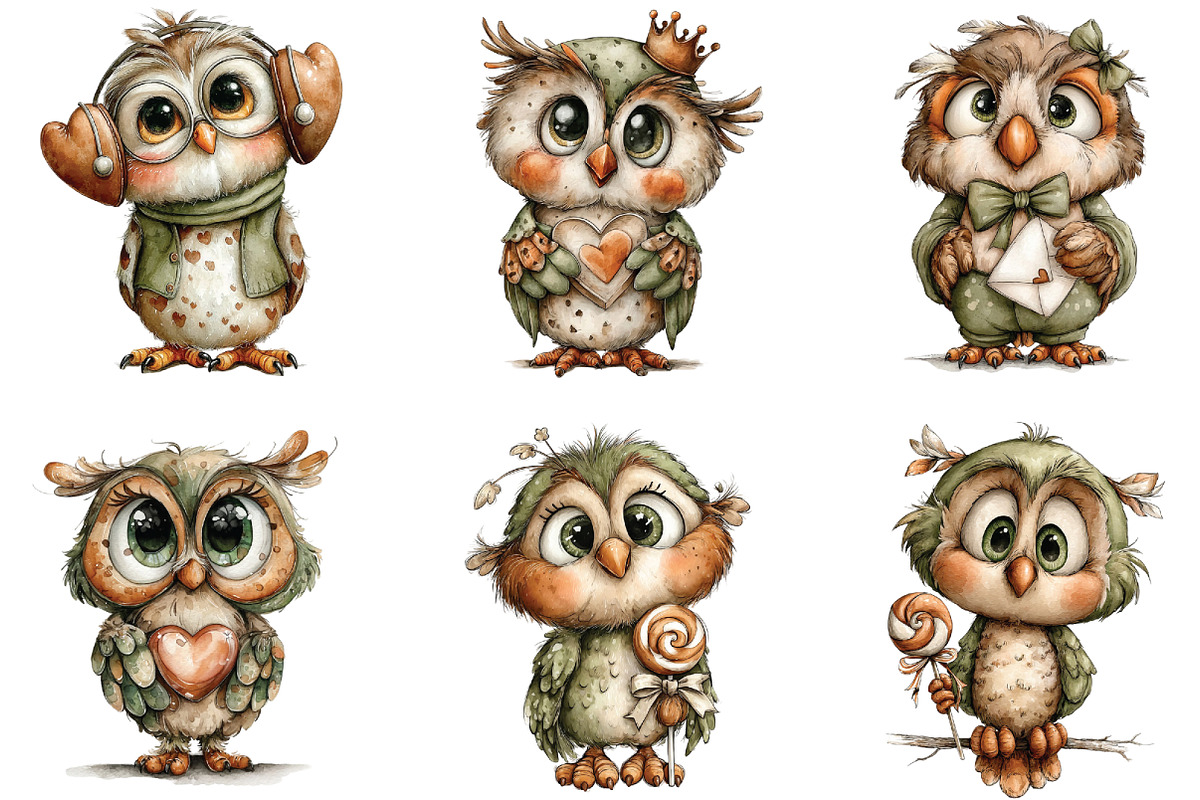 Whimsical Kawaii Valentine Owl PNG, an Illustration by CraftArtStudio (Photo 5 of 6)