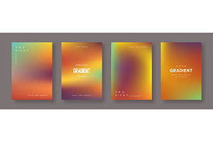 Set of abstract gradient backgrounds, an Illustration by Liudmyla Matviiets