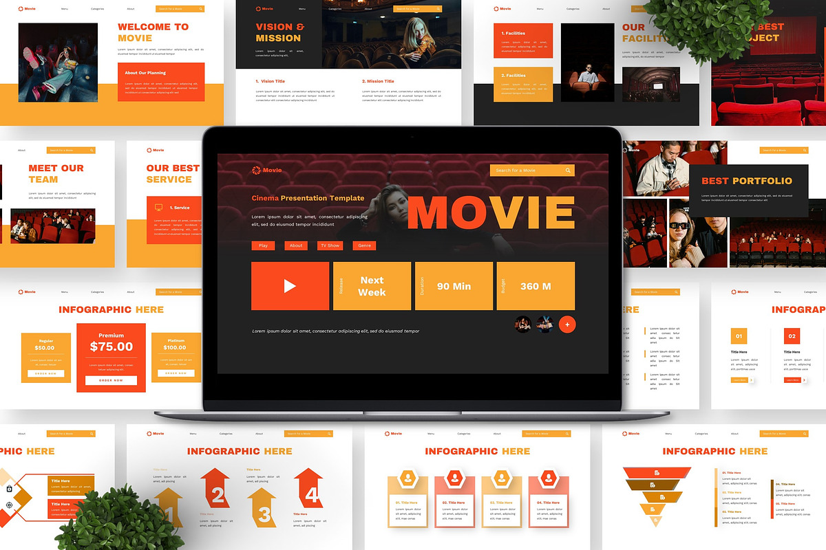 Movie - Cinema Powerpoint preview 3