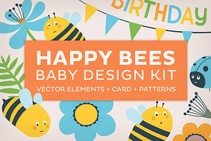 Happy bees baby design kit
