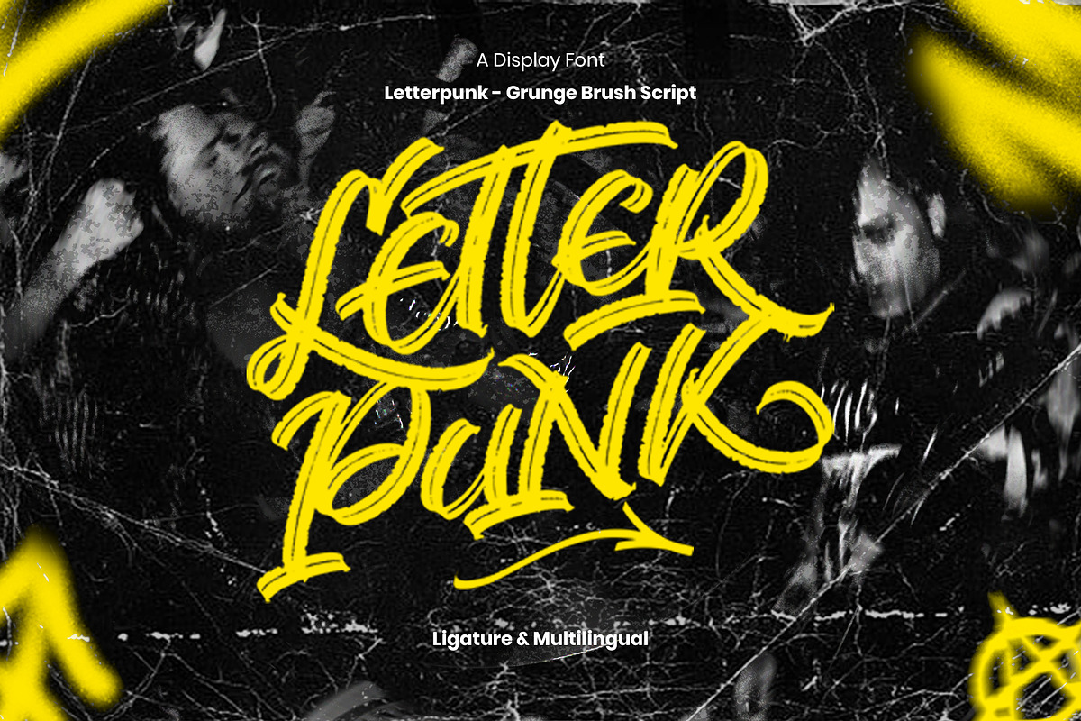 Letterpunk - Grunge Brush Font, a Handwritten Font by Inviline.co (Photo 1 of 10)