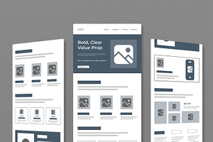 Modern Wireframe Kit for UI UX, a Wireframe Template by MightyDesign