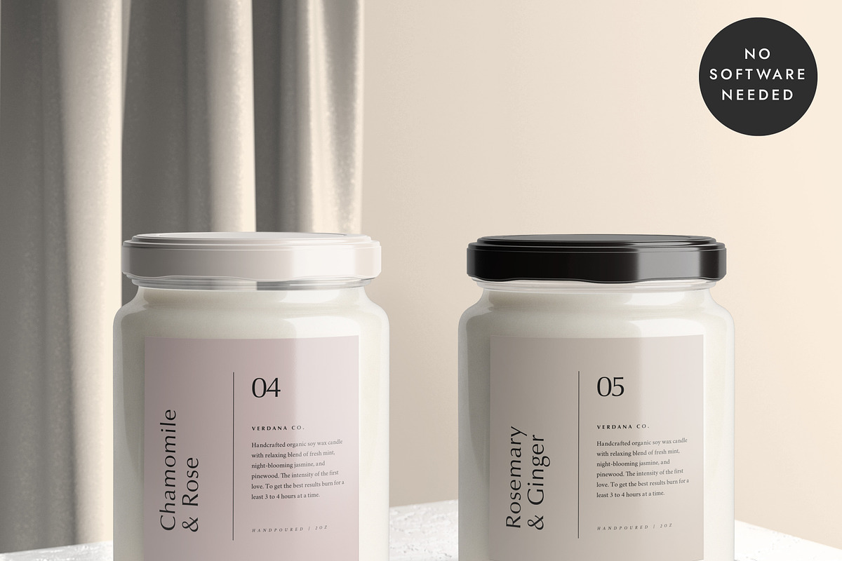 Canva Candle Label LA003 (Panama), a Stationery Template by Draca Design Co (Photo 2 of 4)