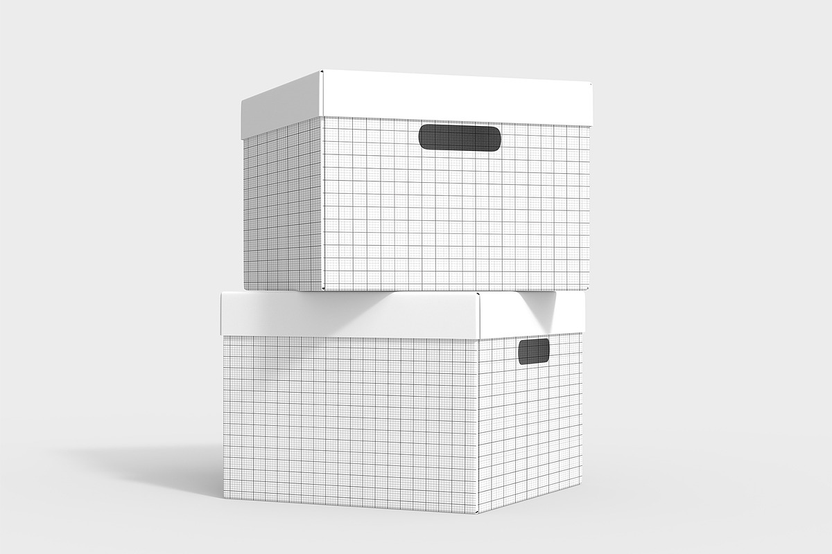 Stacked Box Packaging Mockup