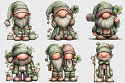 Whimsical St Patrick’s Gnome Clipart, an Illustration by DreamCafeArt (Thumbnail 4 of 6)
