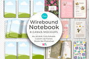 Wirebound Notebook Mockup for Canva, a Books & Magazine Mockup by Mockup Scene (Thumbnail 1 of 15)