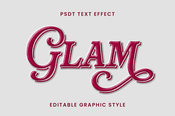 Beveled Script Glam Text Effect preview 2