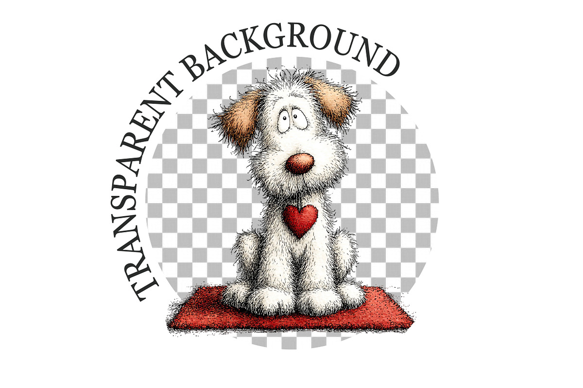Whimsical Valentine Dogs Clipart, a Seasonal Illustration by Rose Art (Photo 6 of 6)