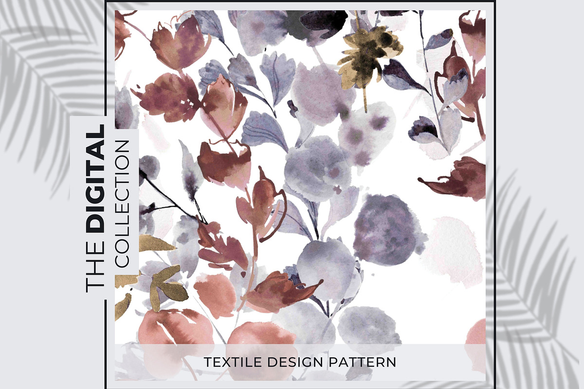 Winter Watercolor Floral pattern., a Decorative Illustration by pixel stock ( pattern ) (Photo 3 of 5)